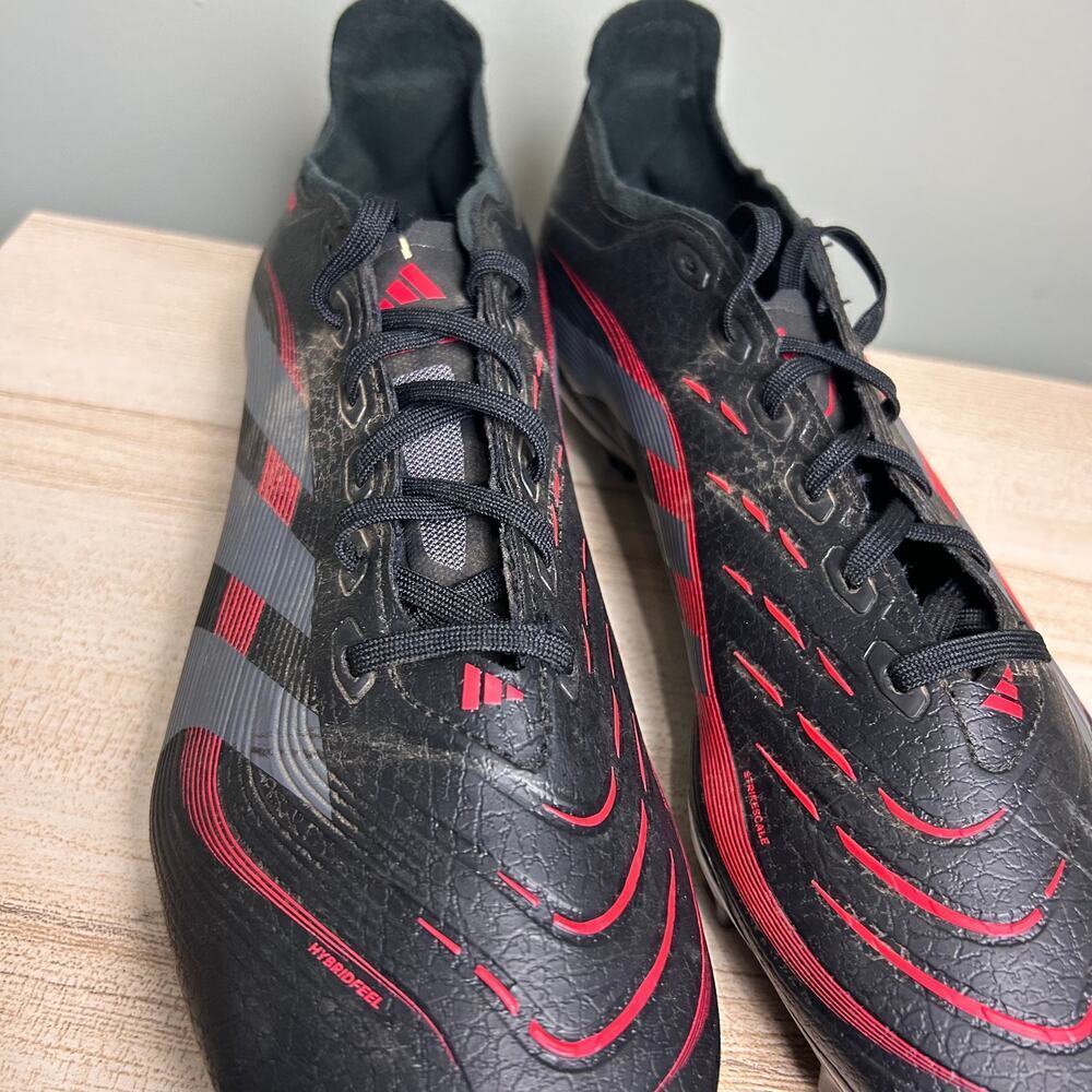 Adidas Predator FG Soccer Shoes Black Red Men’s Size 10 Firm Ground Football - Picture 6 of 8